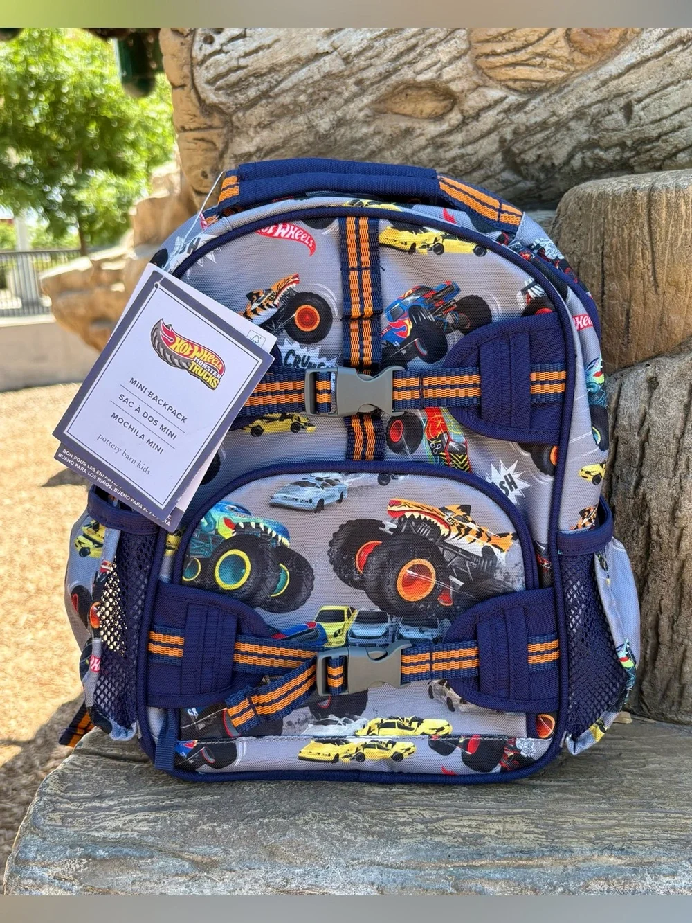 New Pottery Barn Mackenzie Hot Wheels Monster Trucks™ Backpack Size Mini